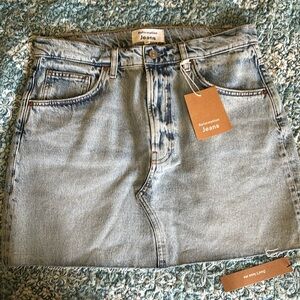 Reformation denim mini skirt